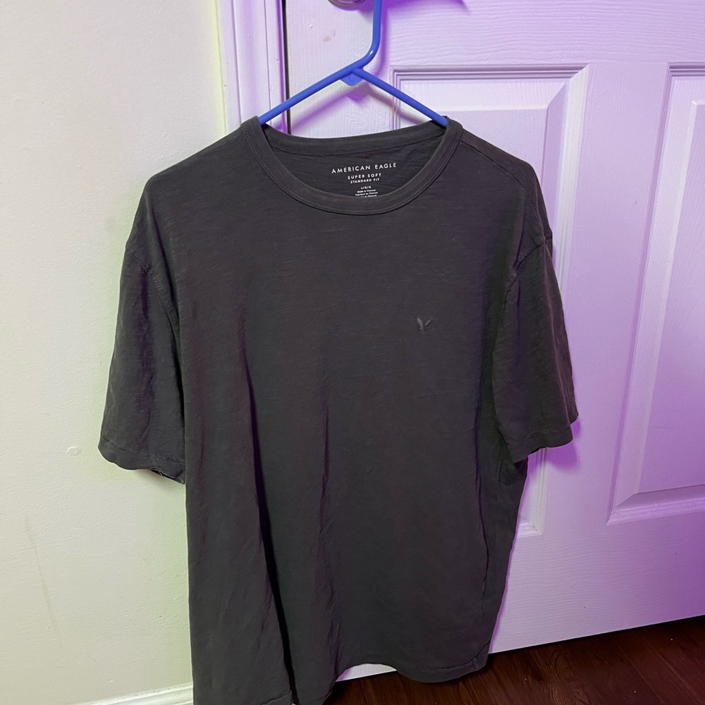 American Eagle Outfitters Men's Charcoal Tee